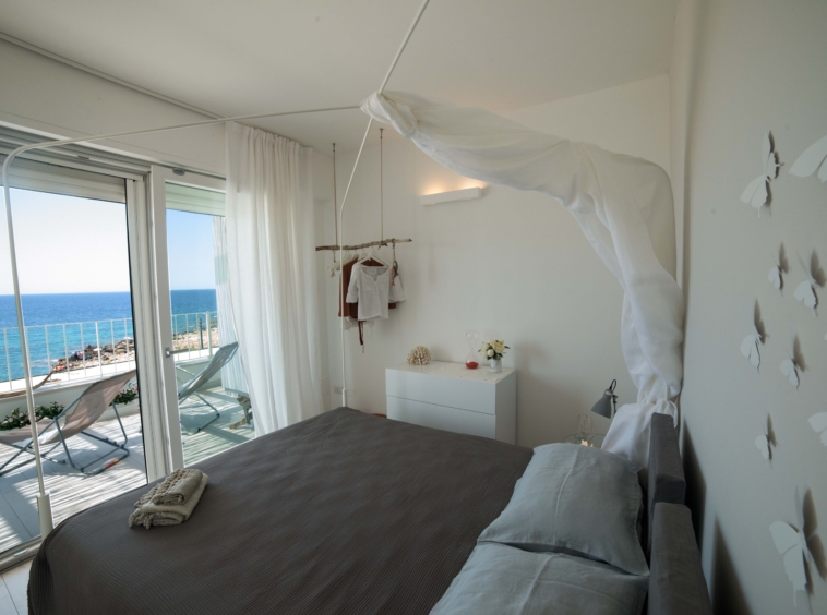 camera matrimoniale appartamento vistamare ugento vicino al mare