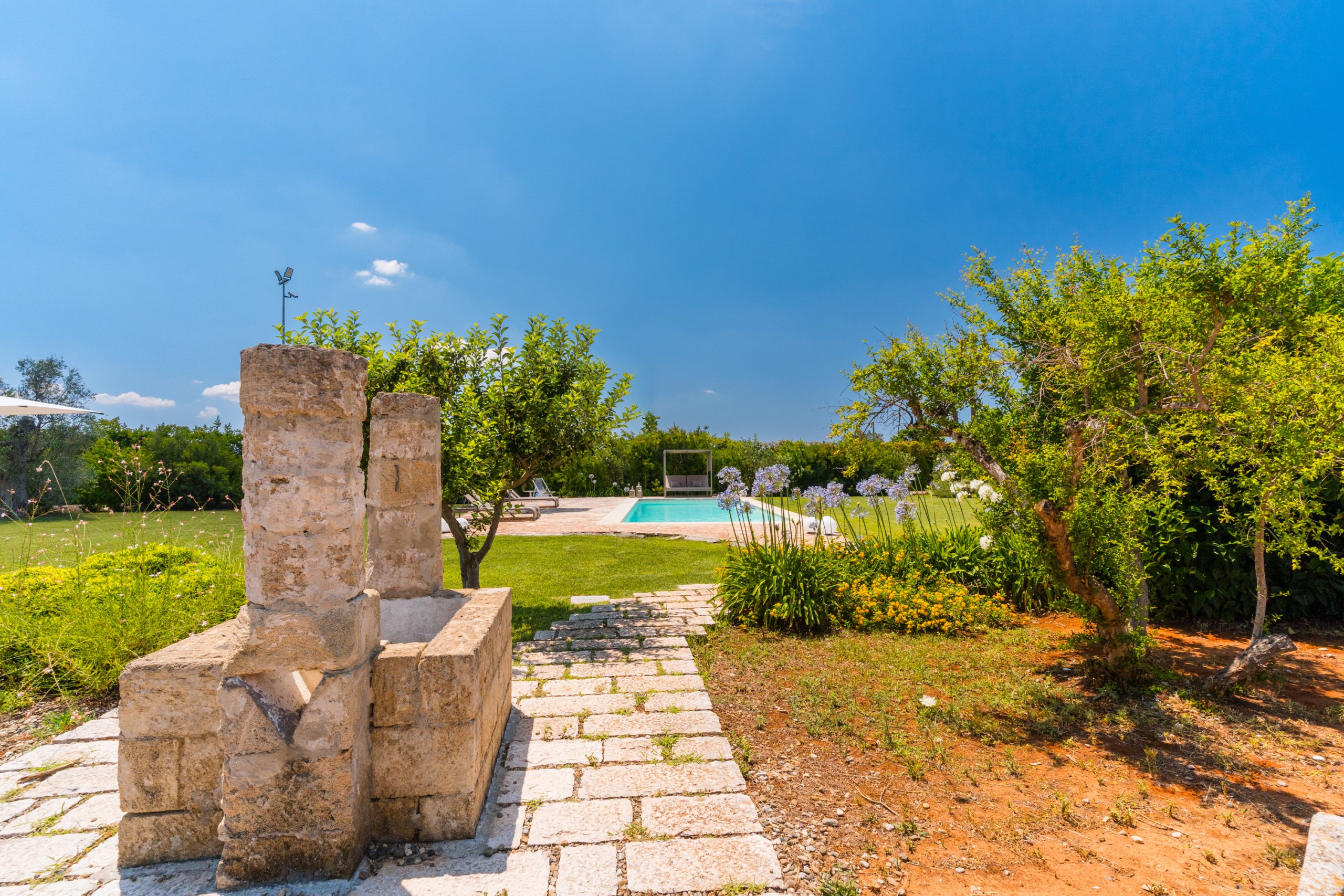 vista su pozzo attico villa cucci