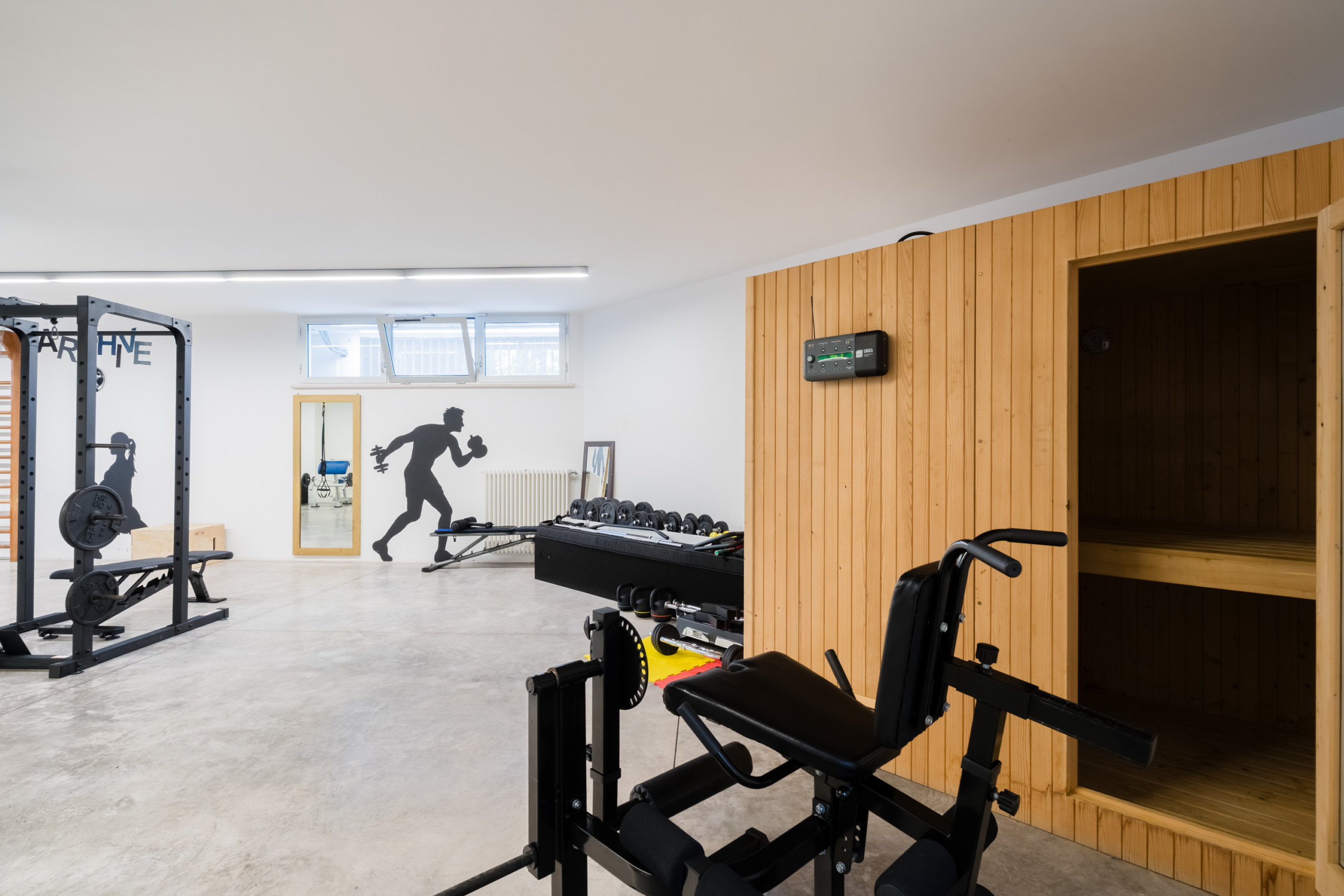 sauna e palestra attico cucci